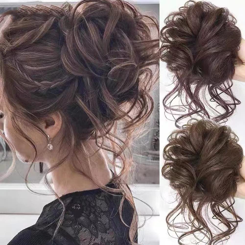 Anbuwei Messy Bun Hair Pieces for Women Tousled Updo