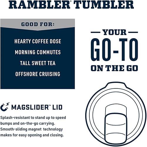 Miniatura 2 de YETI Rambler - Vaso aislado al vacío de acero inoxidable de 20 onzas con tapa MagSlider