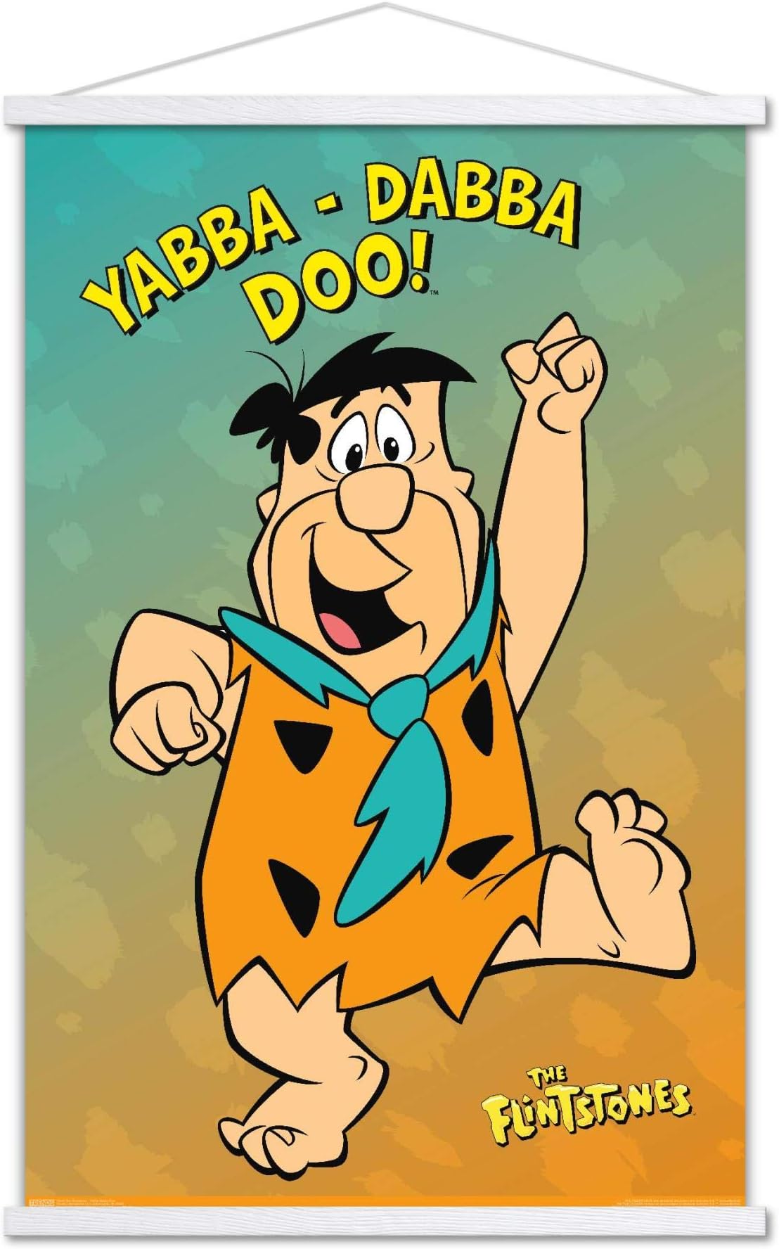 Trends InternationalThe Flintstones - Yabba Dabba Doo Wall Poster, 22.375" x 34", Premium Print and White Hanger Bundle