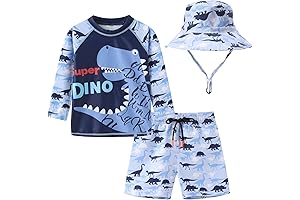 3-Piece Toddler and Baby Boy Rashguard and Swimsuit Sets