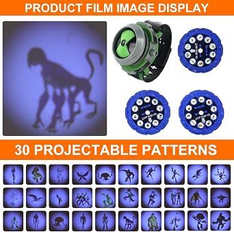 Kids Projection Watch, Ben 10 Adjustable Projection Watches with Action Figure Model, Ben 10 Omnitrix Watch for Boys Girls Kids Christmas Birthday Gifts Action Figures Model Toy Party Supplies