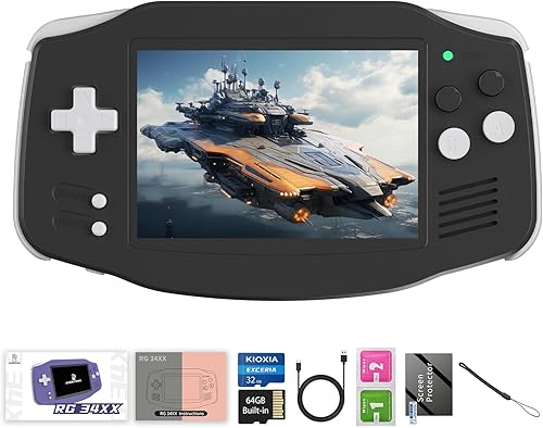 RG34XX Consolas de juegos de mano retro RG34XX consola clásica retro para juegos 32+64G Tarjeta precargada Juegos 5000+ rg34xx Consola de juegos