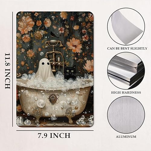 Miniatura 2 de Decoración de baño de Halloween, fantasma, gótico, decoración de pared para baño, decoración al aire libre, interior, espeluznante, decoración del