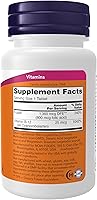 Vista 2 de NOW Suplementos, ácido fólico 800 mcg + B-12 (cianocobalamina) 25 mcg, vitamina del complejo B, 250 tabletas