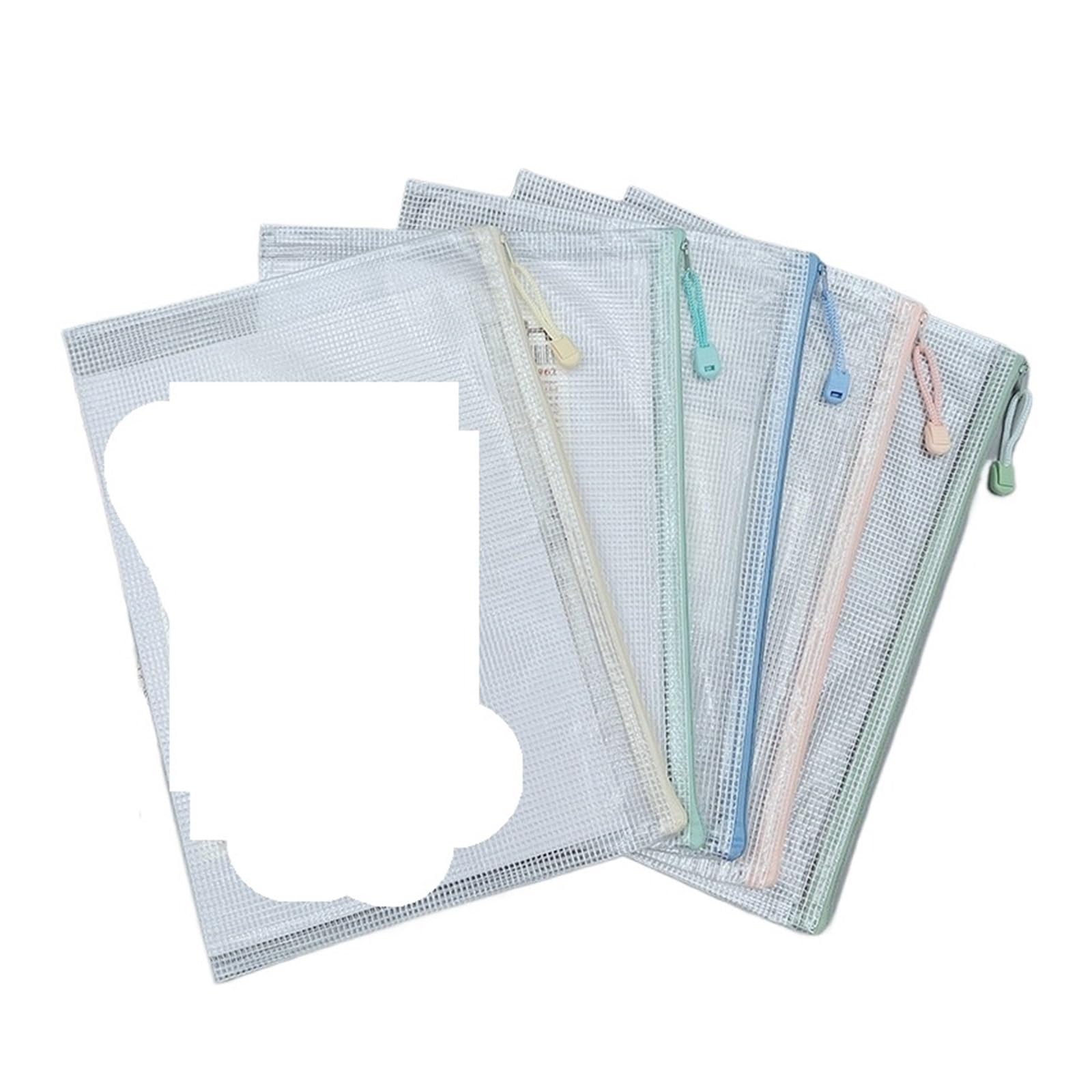 Lot de 24 pochettes en plastique transparent avec fermeture éclair pour documents, fournitures de bureau pour le rangement de documents de bureau