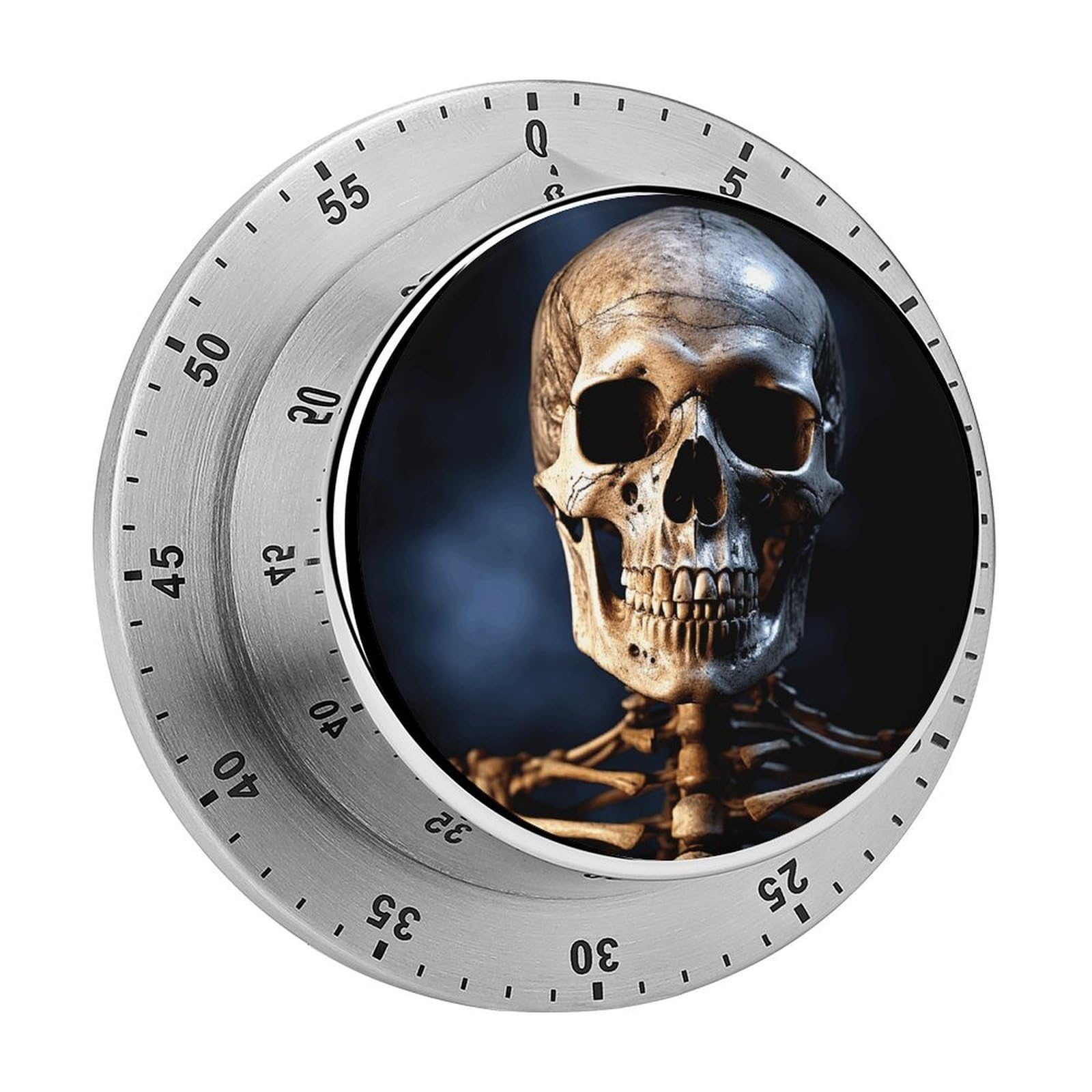 Adfgyerh Style Skeleton Timer For Cooking, Kitchen Timer Magnetic No Batteries Required, Mechanical Timer With Loud Alarm, For Fitness Baking Exercise Oven