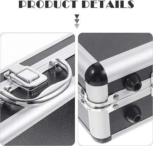 Miniatura 7 de Caja de aleación de aluminio Caja de herramientas de aleación de aluminio con asa, estuche de almacenamiento portátil lleno de espuma a prueba de