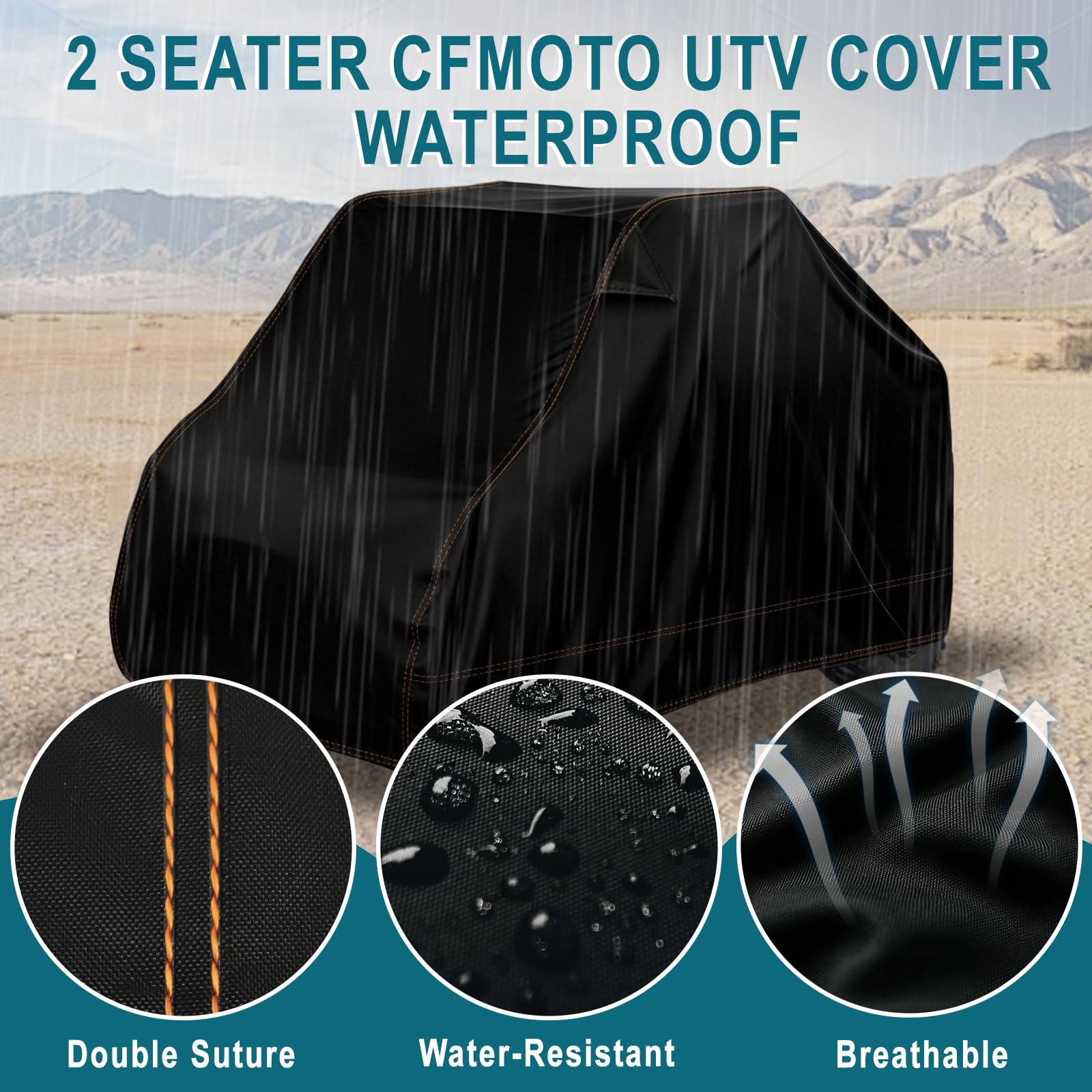 CFMOTO UTV - Cubierta Resistente para Todo Tipo de Clima, Impermeable, para CFMOTO Uforce Zforce 500 600 800 950 1000 Windfroof a Prueba de Nieve