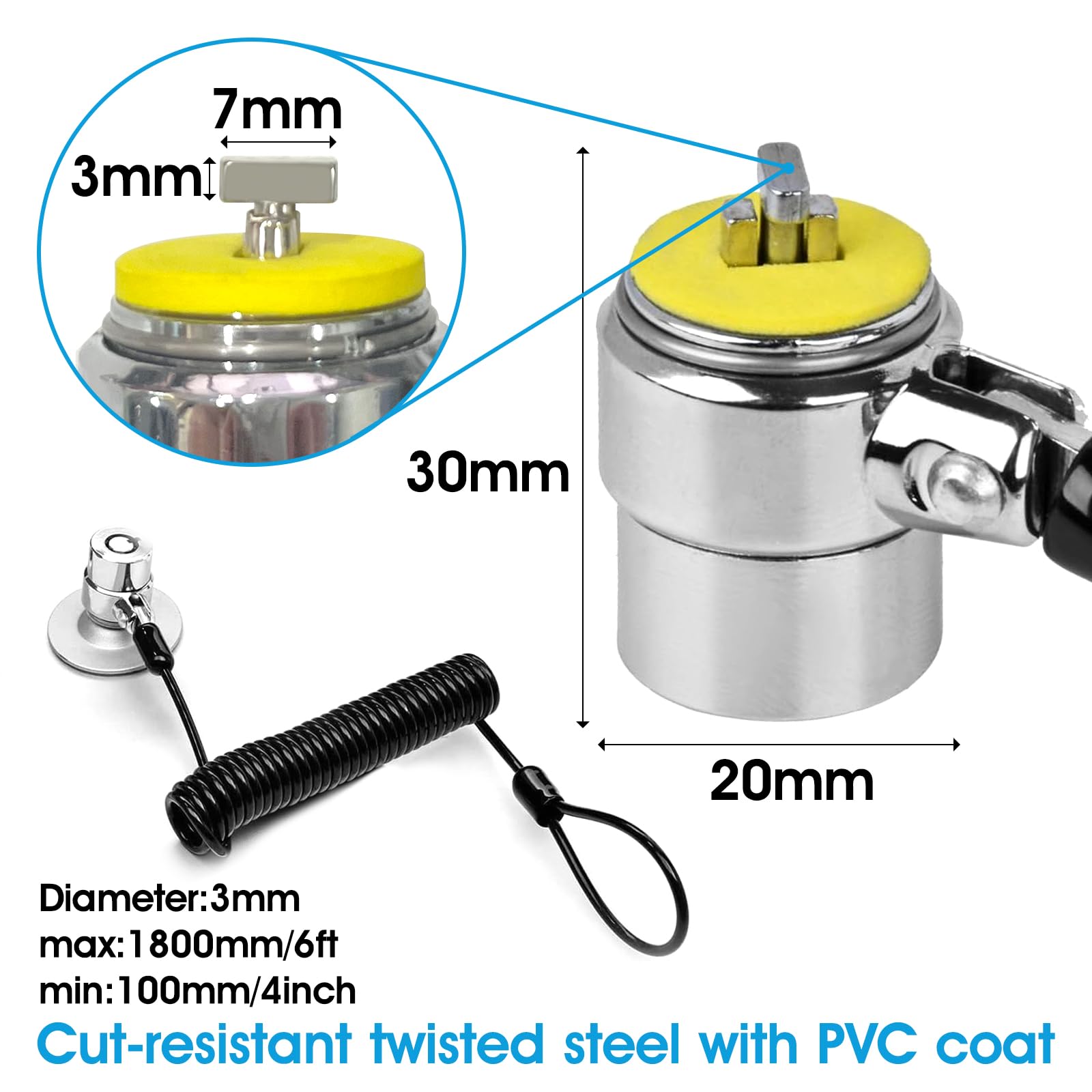 Image secondaire de I3C Câble Antivol PC Portable Câble de Sécurité à Clé Serrure de Sécurité Antivol Telephone Portable pour Ordinateur Portable Sm