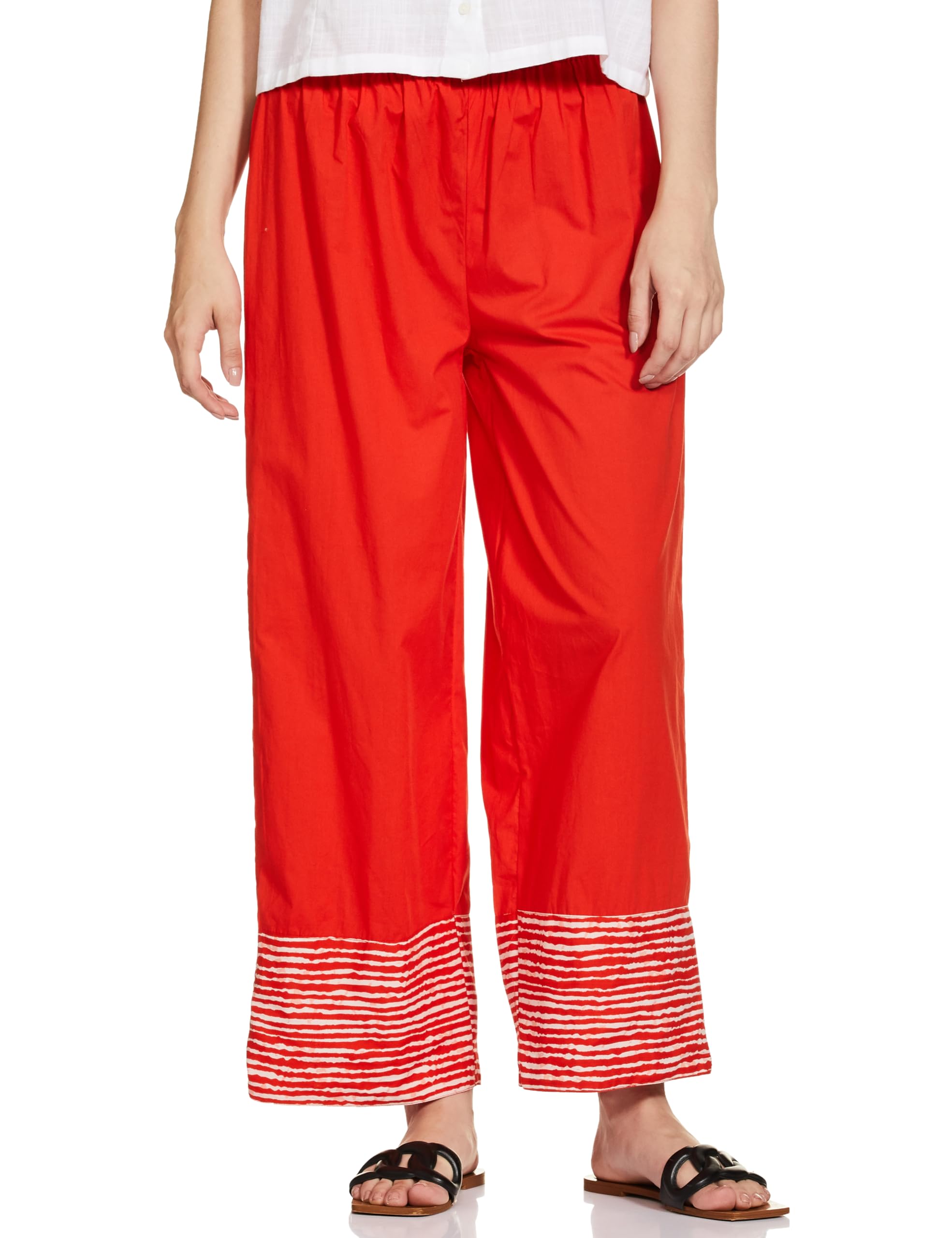 amazon brand - myx Women's Relaxed Fit Mid Rise Palazzo-picture-54