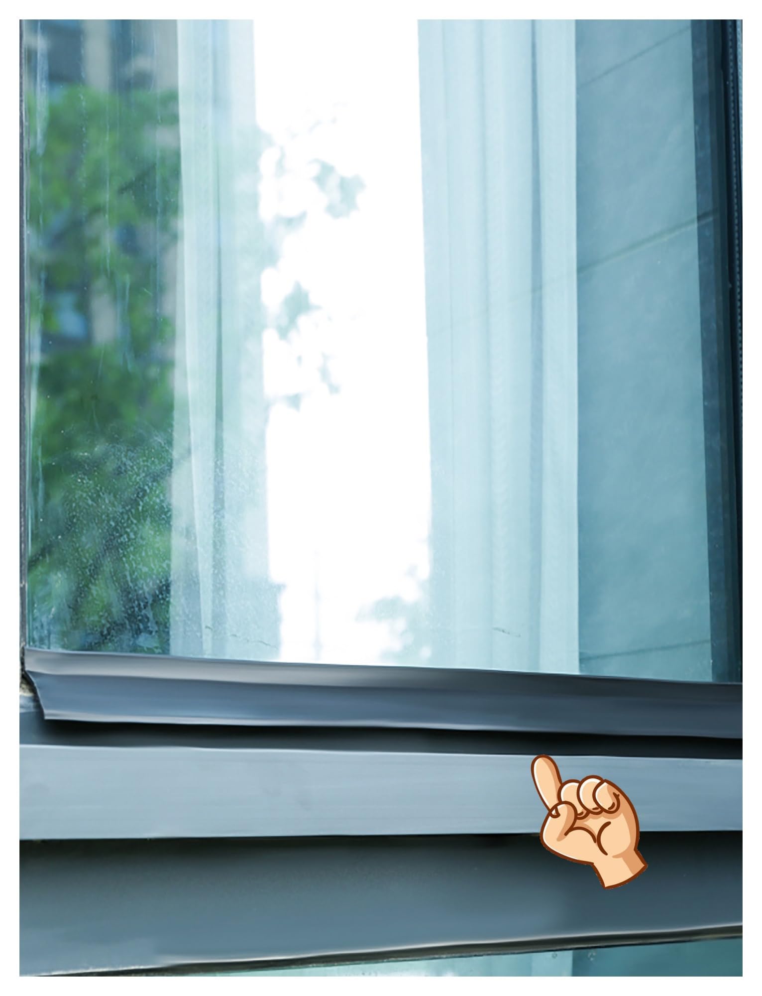 Joint d'étanchéité autocollant en caoutchouc noir pour bas de porte et fenêtre coulissante 5,5cm x 3m