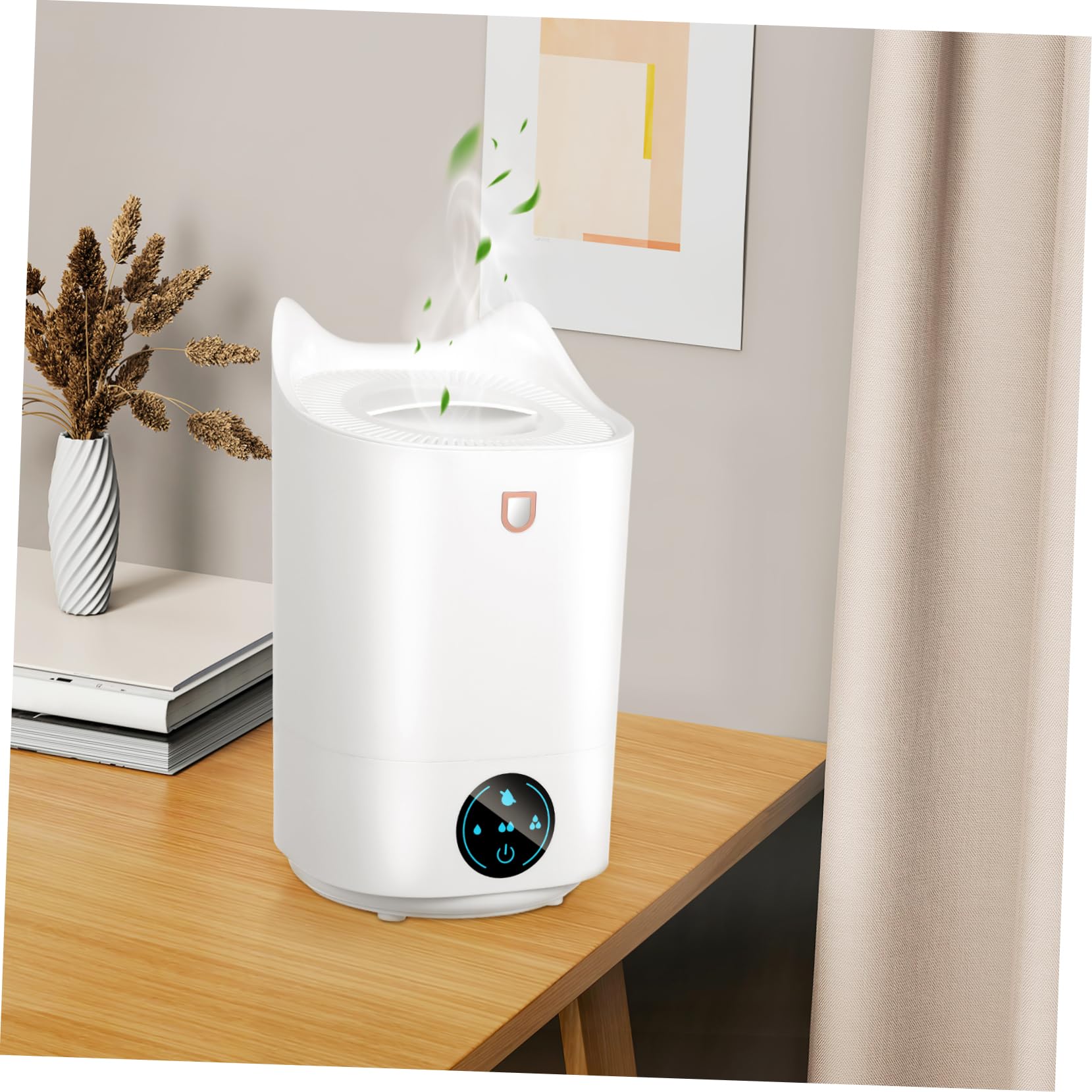 Umidificatore 3.1l Bianco in Plastica Portatile per Ufficio | Spegnimento Automatico, Design Minimalista, Uso su Scrivania e Ambienti Interni