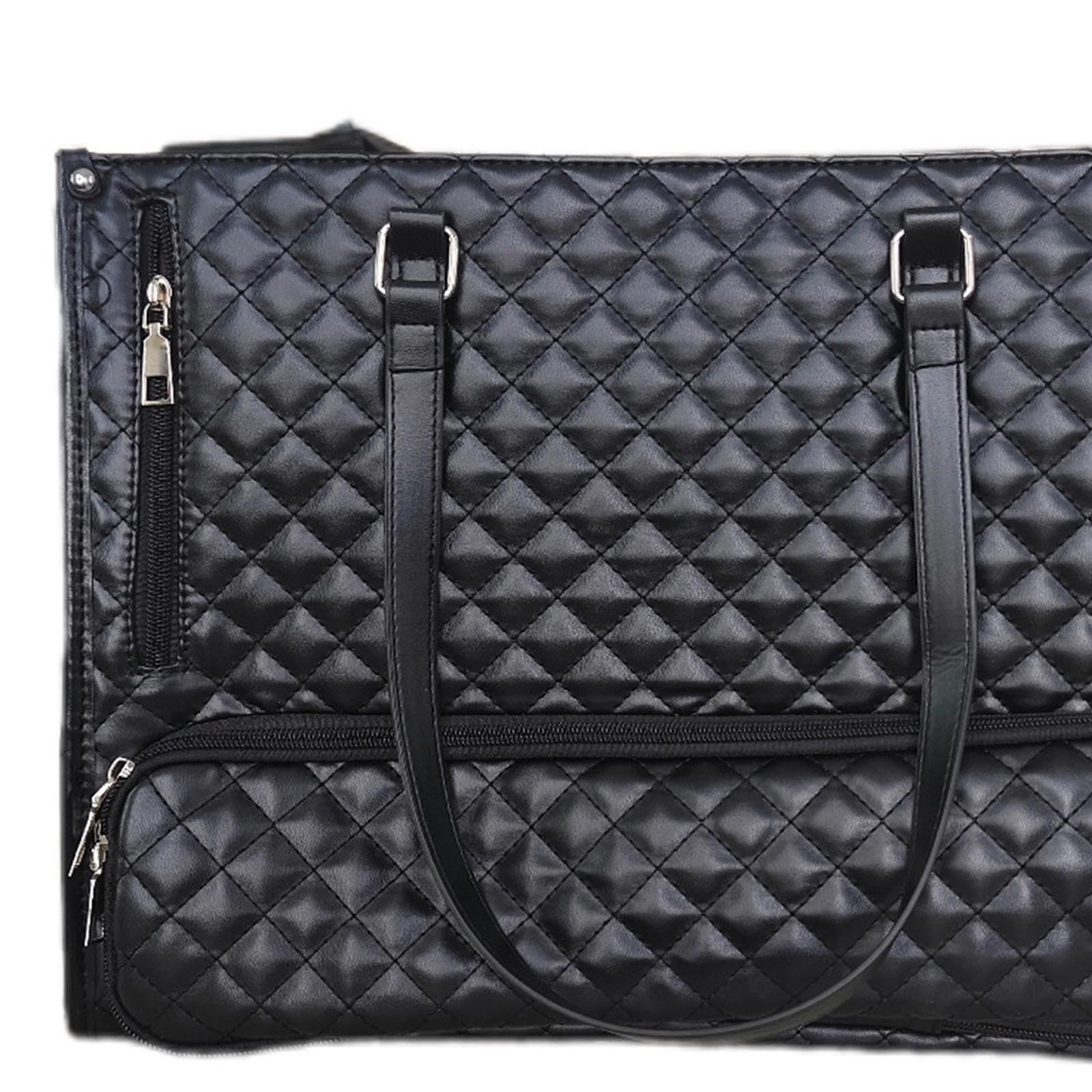 Milageto Women Tote Bag, Business Bag, per Office da Picnic di Collage, Nero