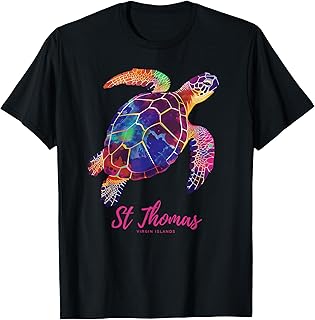 St Thomas Virgin Islands Vacation Shirt Tribal Sea Turtle T-Shirt
