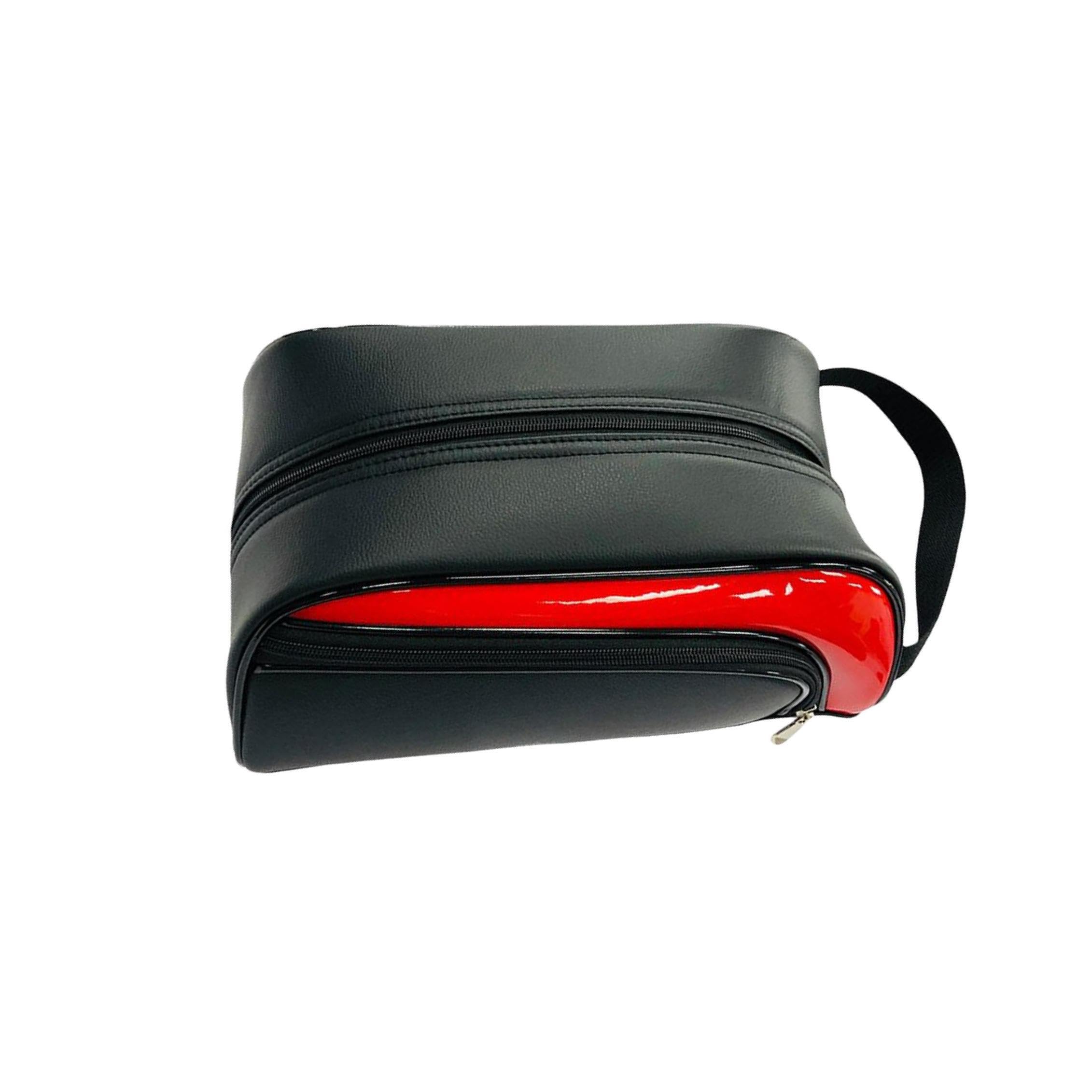 Borsa portatile in pelle impermeabile per scarpe da golf, per trasportare attrezzatura da viaggio e accessori golf. Comoda usare. Non macchia l'interno della valigia o dello zaino.