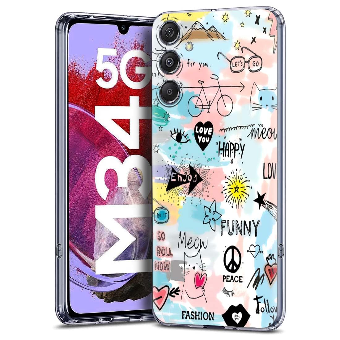 Fashionury Soft Silicon Printed Designer Mobile Back Cover for Samsung Galaxy M34 5G / F34 5G -D0126 (B0CBWYF9WQ) Amazon Price History, Amazon Price Tracker