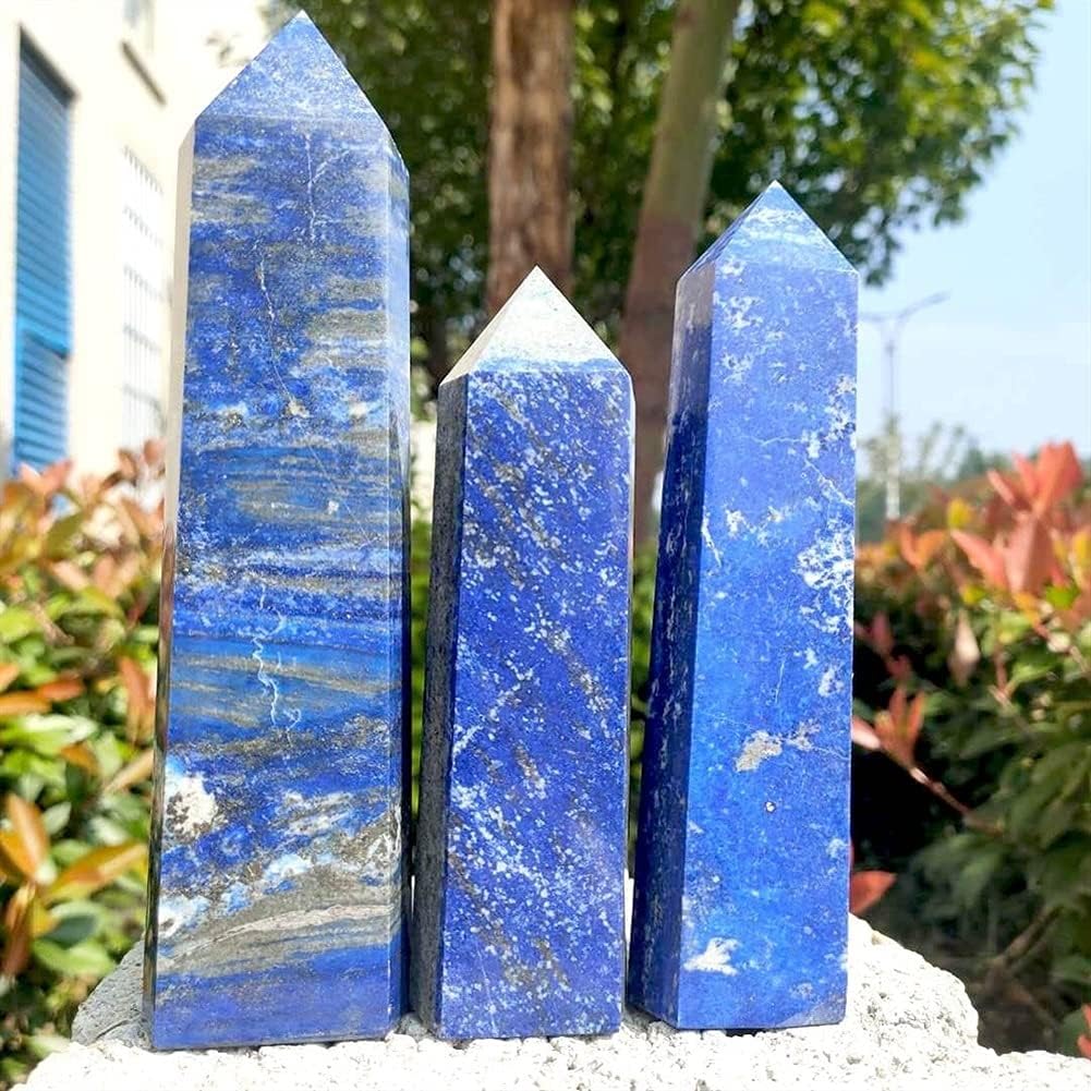 Health & Household Natural Crystal Lapis Lazuli Column Reiki Cure Home Decoration Process