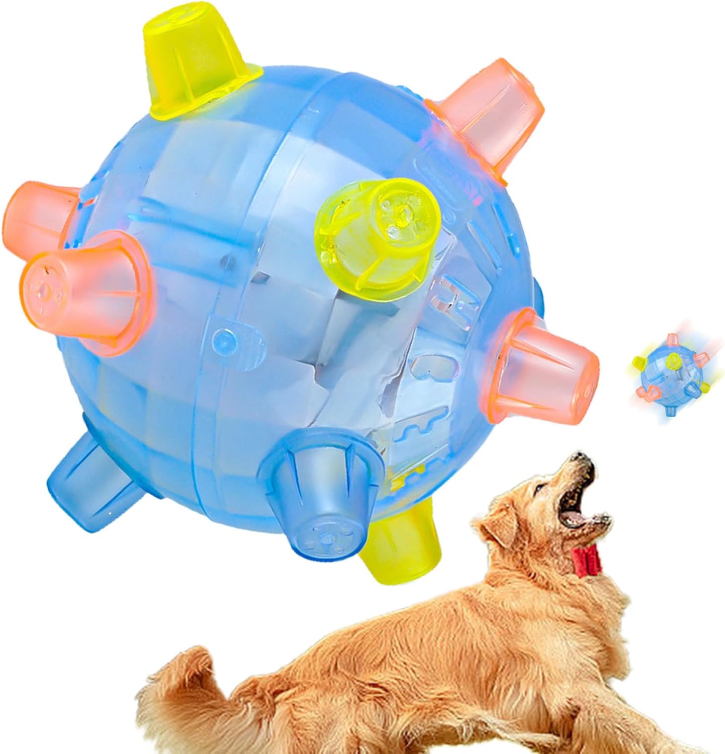 gnacs Light Up Dog Ball, Jumping Activation Ball for Dogs, Pet Glowing