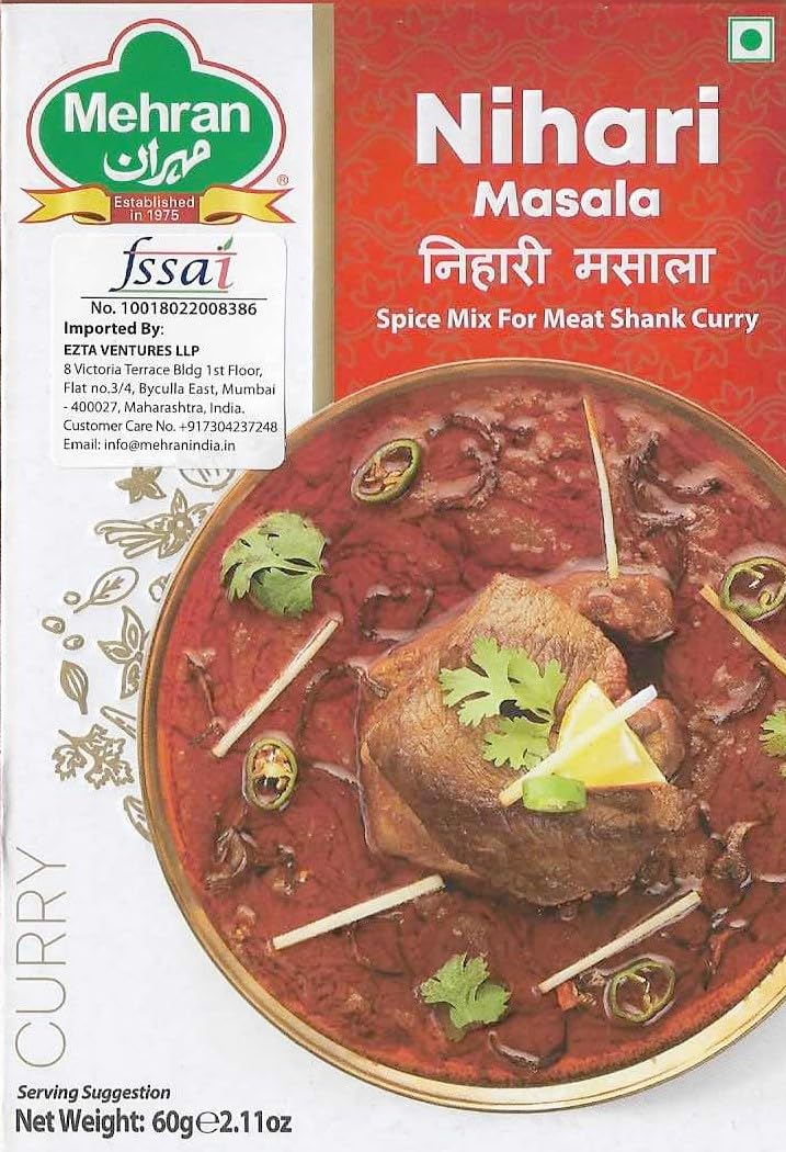 Mehran Nihari Masala , 60gms (Pack of 4 ) (B0817PSP5L) Amazon Price History, Amazon Price Tracker