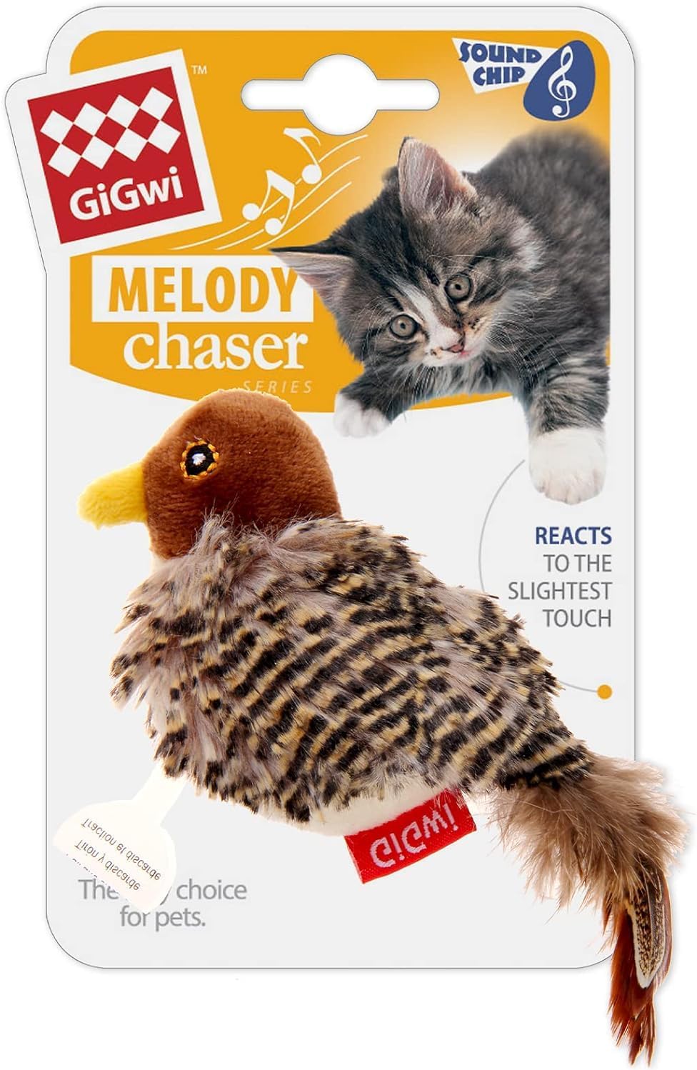 Gigwi Bird Melody Chaser, Brown, 7020