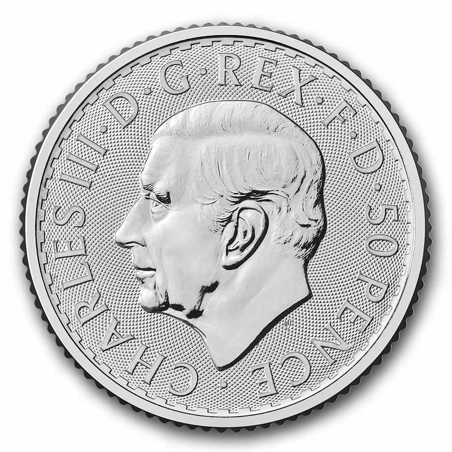 2026 Great Britain Silver Britannia, 1/4 oz, 50 Pence, Brilliant Uncirculated