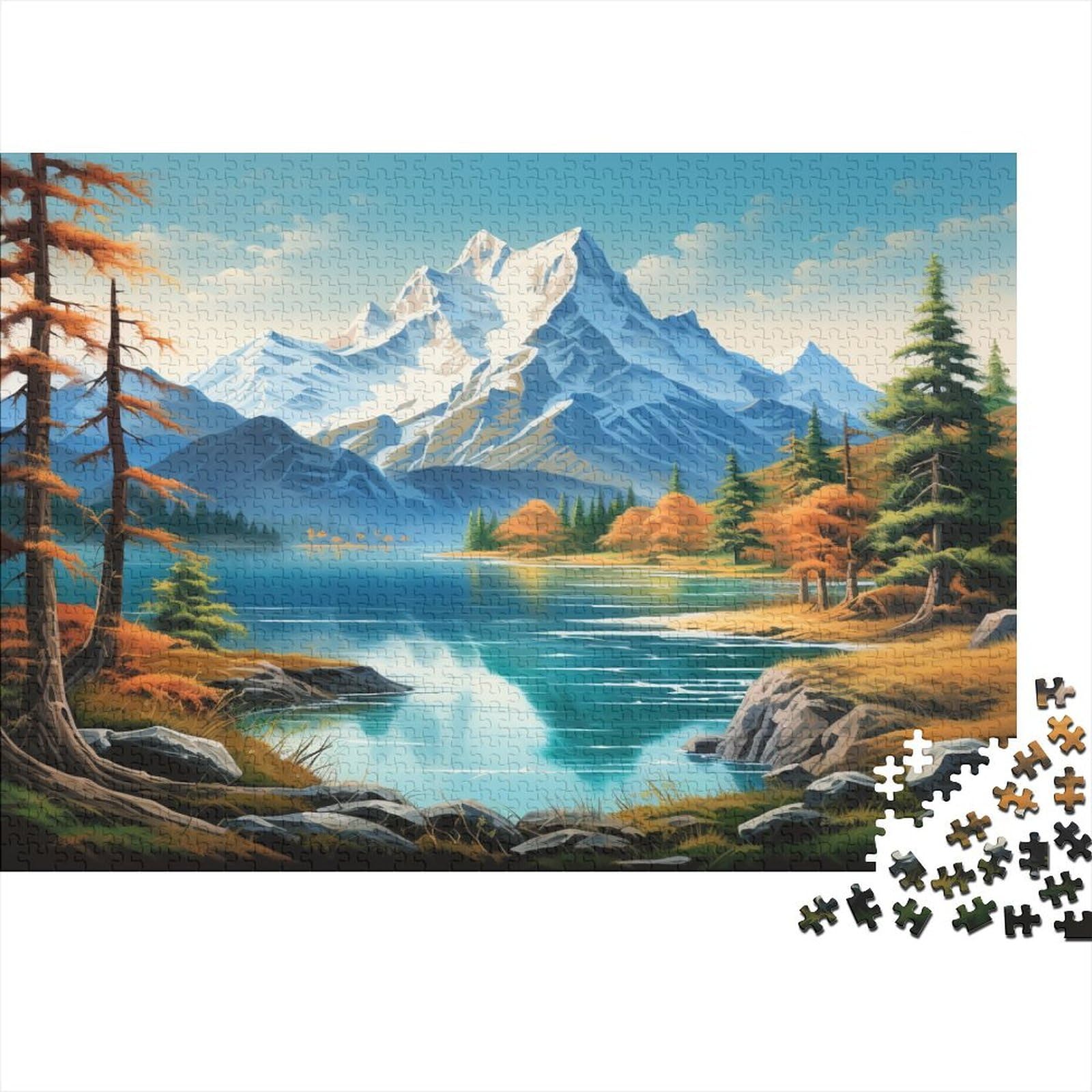 Puzzle relaxation 500 pièces emboîtement aisé paysage coloré
