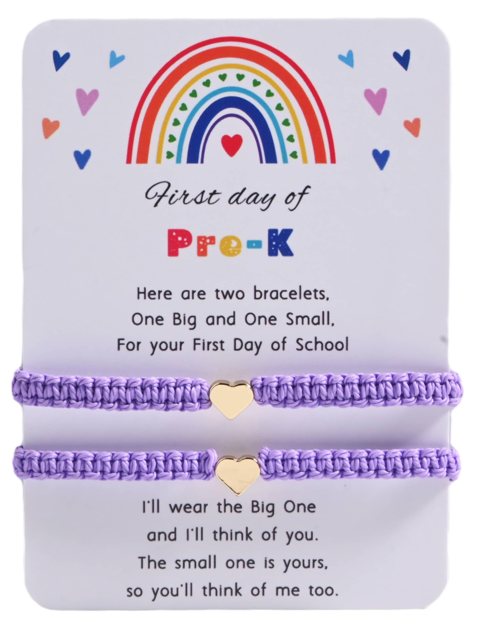 First Day Of Pre K Mommy And Me Bracelets Gifts, Back To String Matching Bracelet Set For Mom Daughter Son