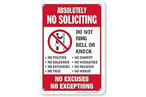 SmartSign 10” x 7” No Soliciting Sign for Front Yard