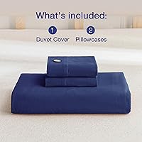 Vista 9 de JELLYMONI - Funda de edredón, 100 % algodón lavado con textura similar al lino, juego de ropa de cama suave y transpirable, 3 piezas con cierre