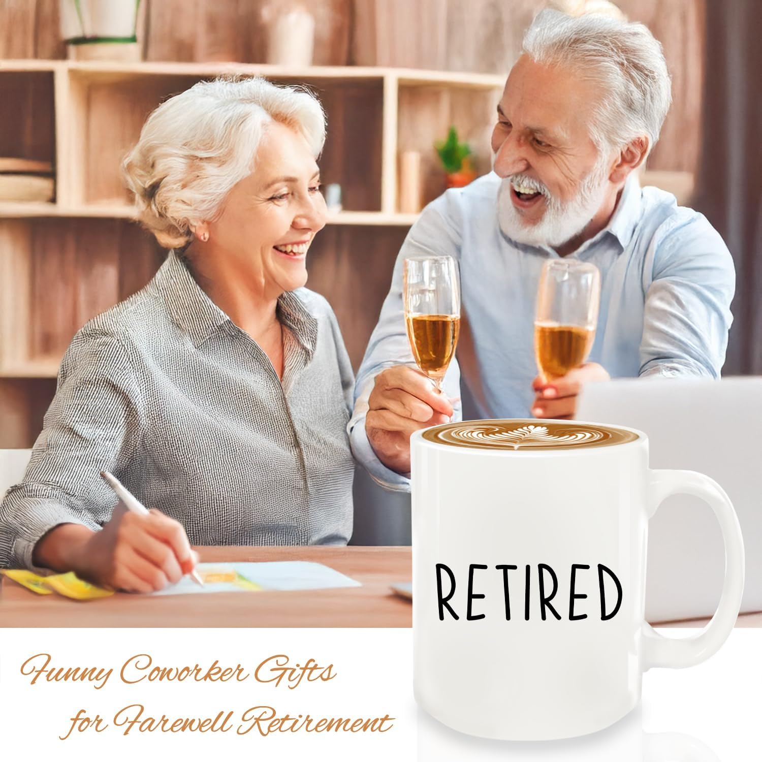 Retirement Gift for Woman Men,12oz Coffee and Tea Mug, 2025 Retired Gifts for Friends, Coworker, Nurse, Boss, Teacher, Funny Going Away Ceramic Mug, Dishwasher & Microwave Safe (White-Retired) - Image 6
