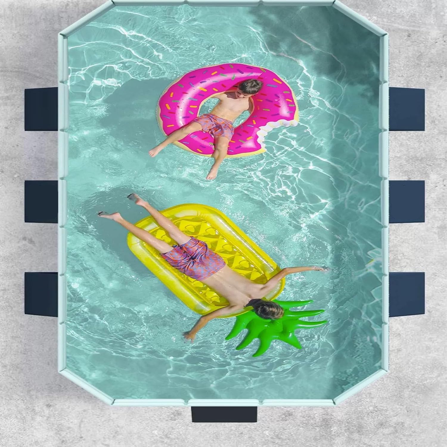 Piscina Plegable, cáscara de plástico Duro no Inflable, Piscina portátil sobre el Suelo para Adultos, Ideal para el Patio Trasero y el jardín