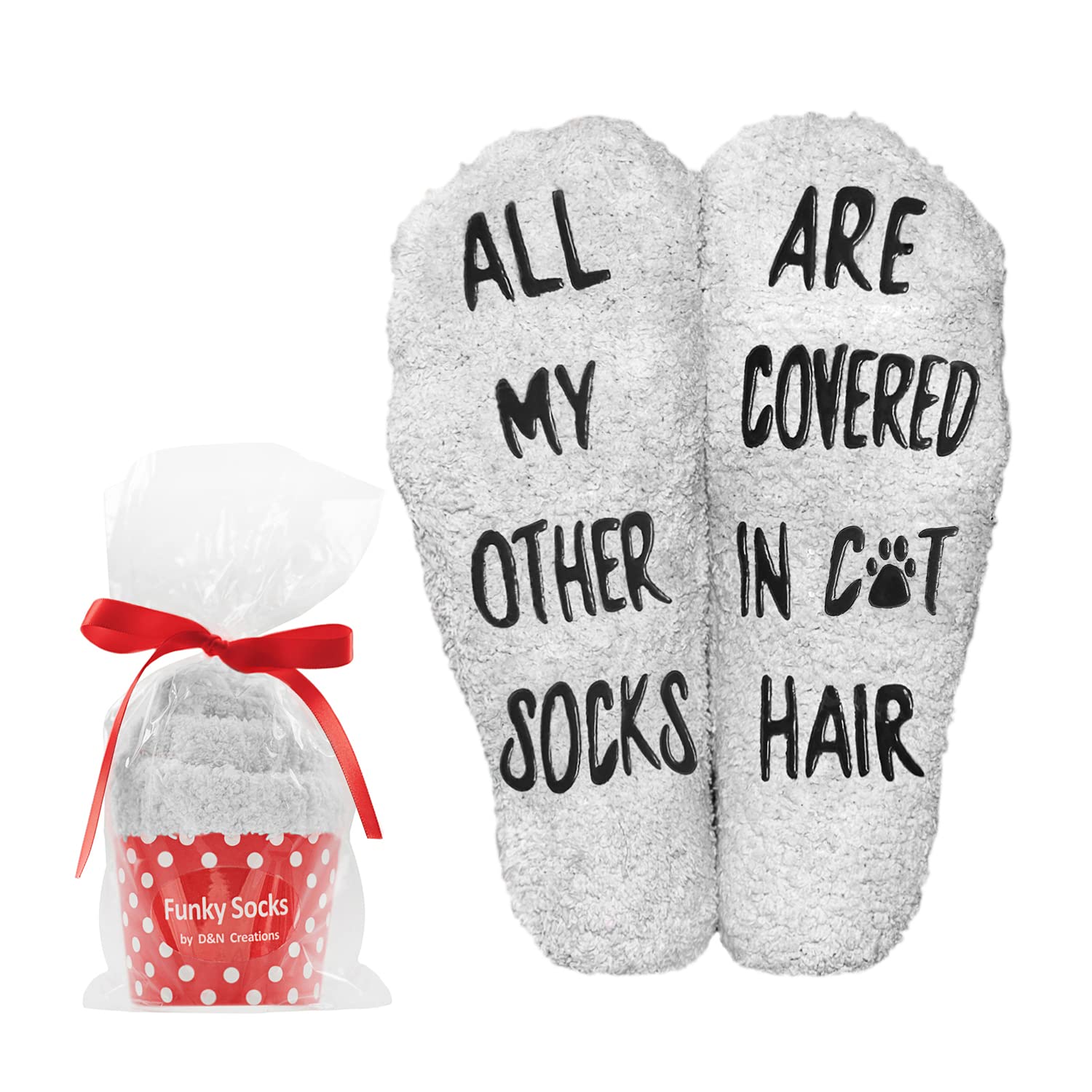 D&N CreationsCat Lovers Gift for Women Novelty Funny Socks