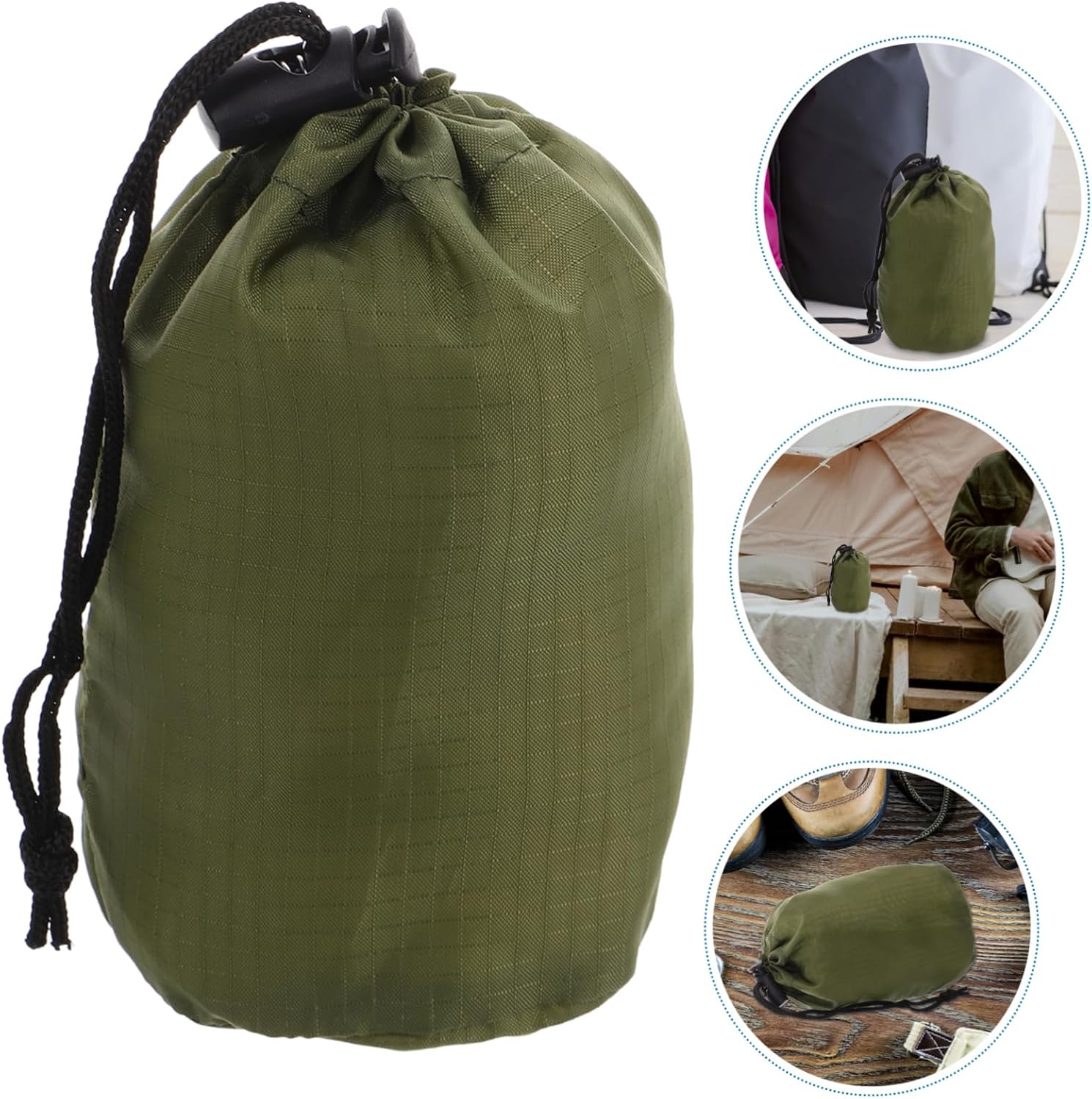 VALICLUD Compression Stuff Nylon Travel Bags Drawstring Gear Storage Sack for Outdoor Activities Lightweight and Portable Sleeping Bag Organizer for Hiking and Travel
