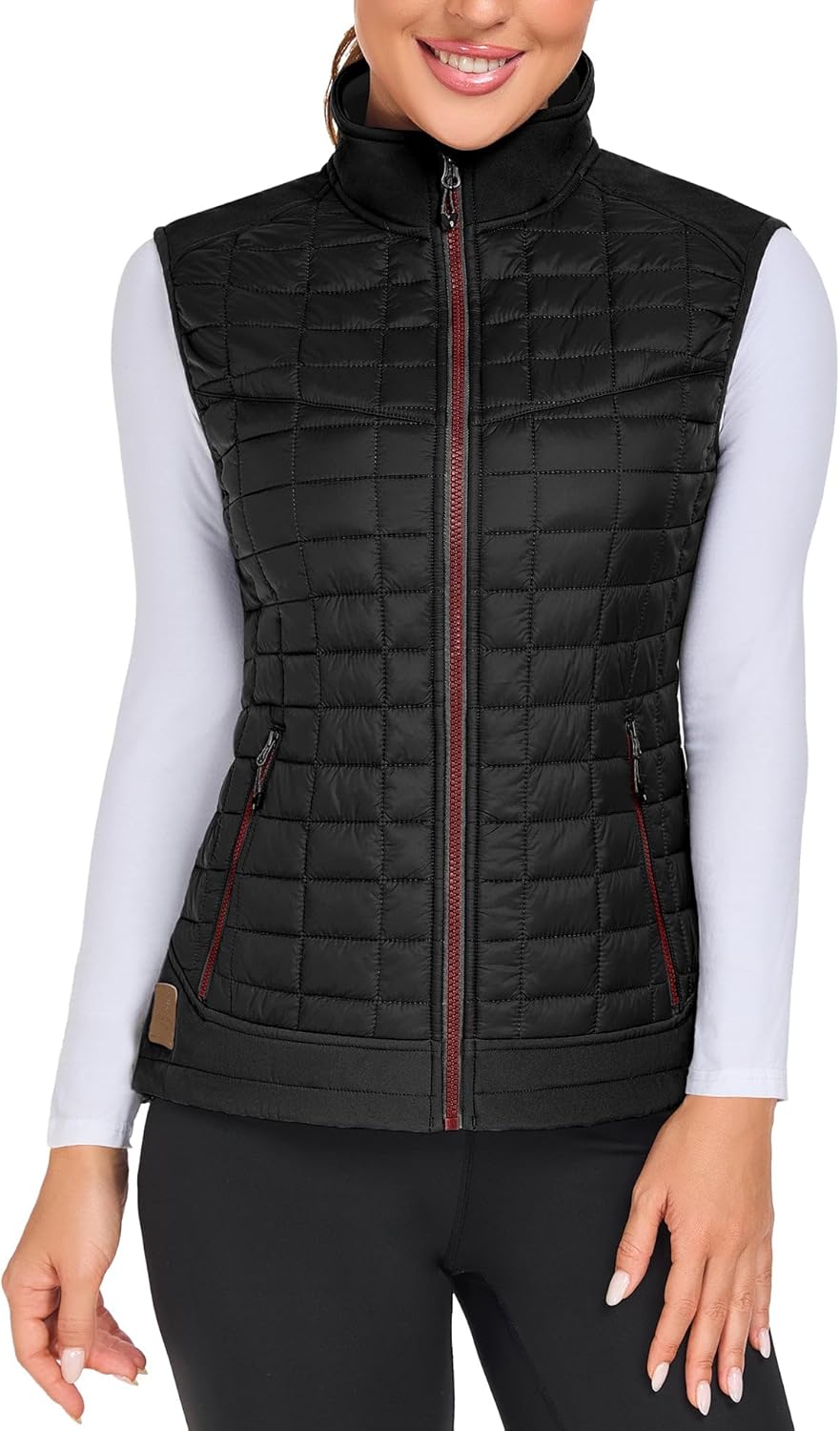 Little Donkey Andy Women's Lightweight Puffer Vest, Warm Outdoor Sleeveless Jacket for Hiking Travel Running Golf