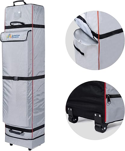 AMERICAN PHOENIX Bolsa de transporte con ruedas de toldo de 62 x 10 x 10 pulgadas, bolsa de fácil almacenamiento, bolsa con ruedas desplegable para