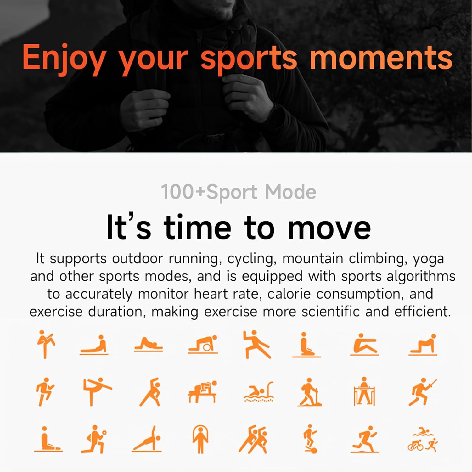 GPS Military Smart Watches for Men Fitness Watch with Multiple Sports Modes Heart Rate Monitor Sleep Monitoring Pedometer Altitude Compass 530mAh Big Battery for Android iOS