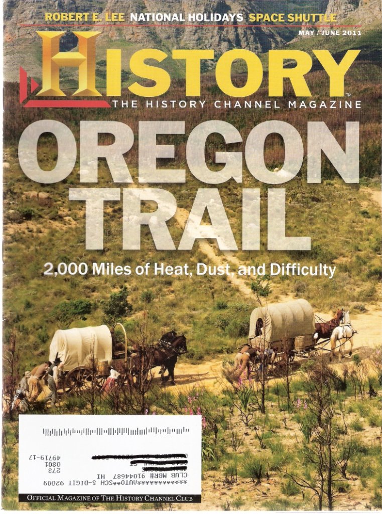 History Channel Magazine Oregon Trail May / June 2011: Sujean Lee ...