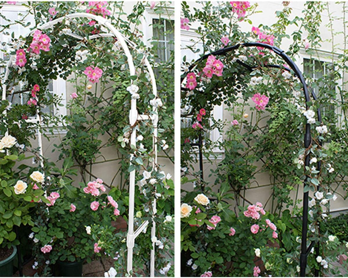 Metal Garden Arch Arbor Garden Arbor Metal Garden Arch Heavy Duty Strong Tubular Arbor for Various Climbing Plant 120X240,150X240,180X240,200X240cm Metal W,Rose-120X240CM(47.2X94.5in)
