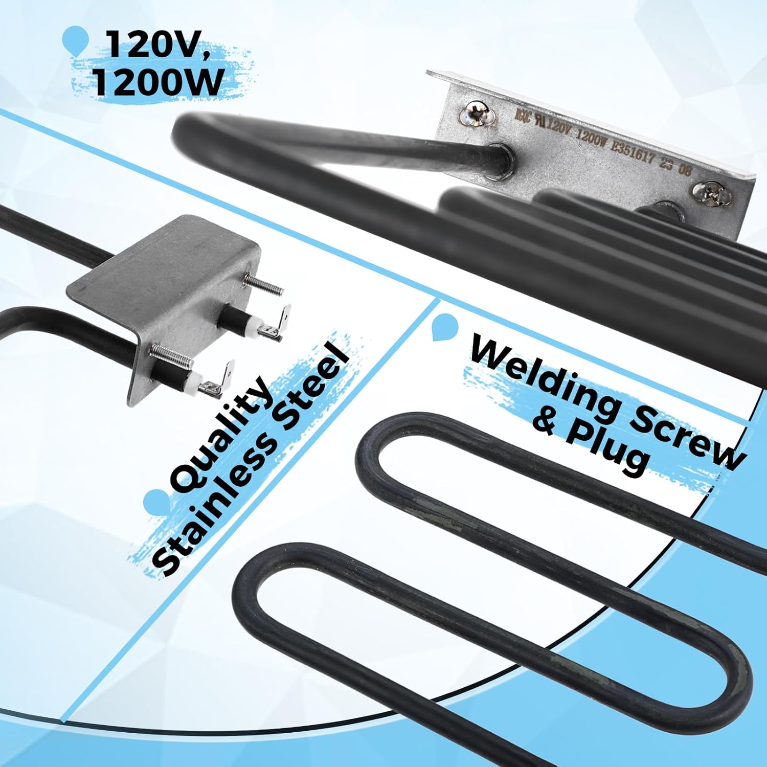 9907120027 1200 Watts Smoker Heating Element Kit & 9007080006 Meat Probe Replacement for Masterbuilt Digital Electric Smokers Series