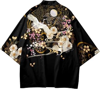 Women's Summer Cardigan Lightweight Kimono Floral Print Loose Cover up Casual Tops