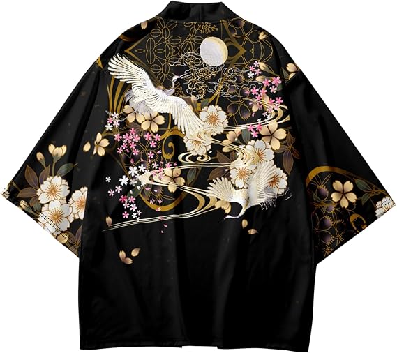 Women's Summer Cardigan Lightweight Kimono Floral Print Loose Cover up Casual Tops