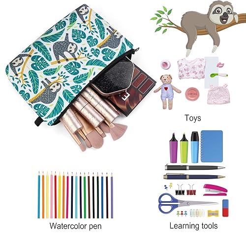 Miniatura 4 de MAGEFY Bolsa de cosméticos para estudiantes bonita funda de lápices para niños bolsa de maquillaje portátil de viaje con cremallera bolsa de lápices