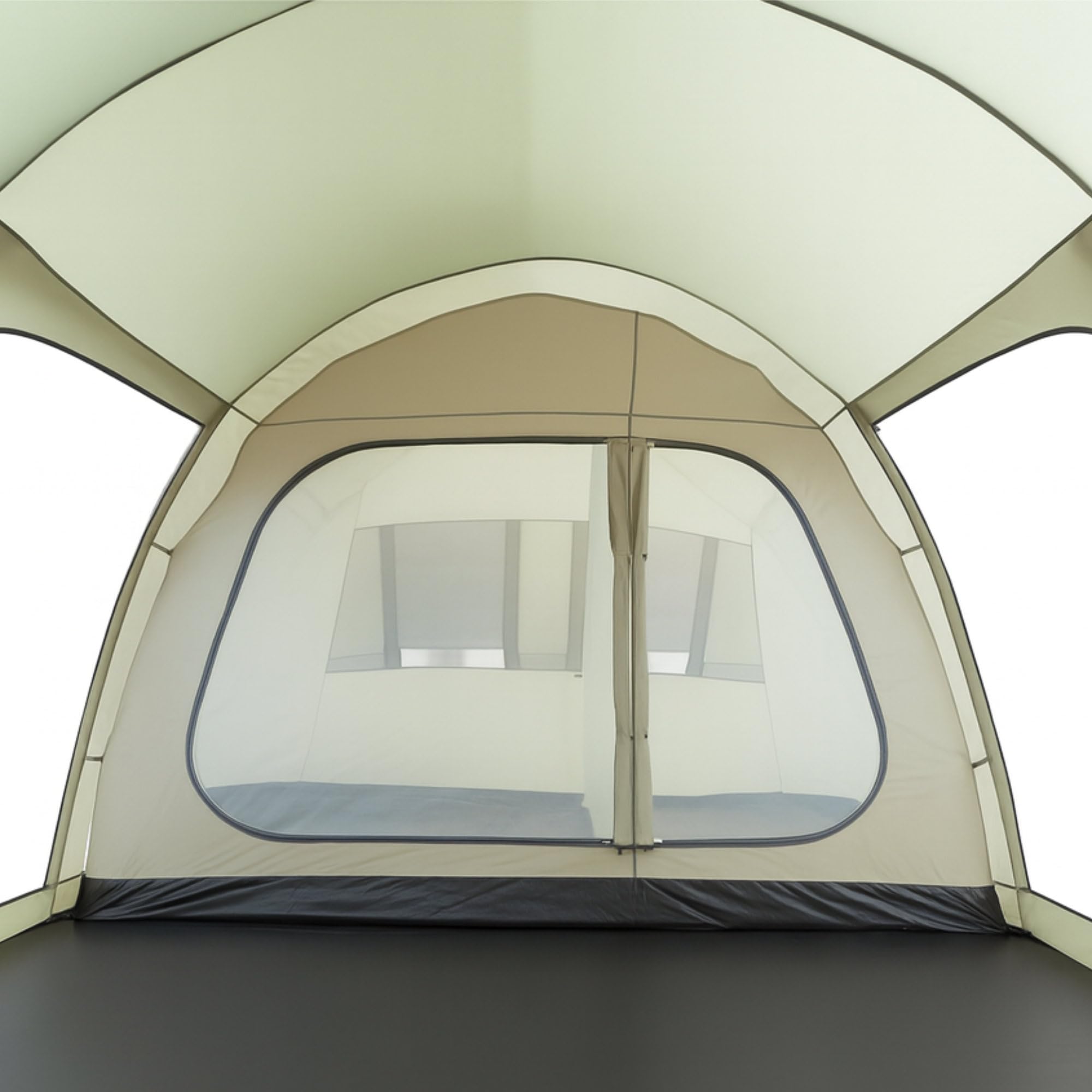 CampFeuer Tienda de Campaña Familiar Tipo Tunel para 4 Personas Extragrande TunnelX I Columna de Agua 5.000 mm I Impermeable con 3 Entradas
