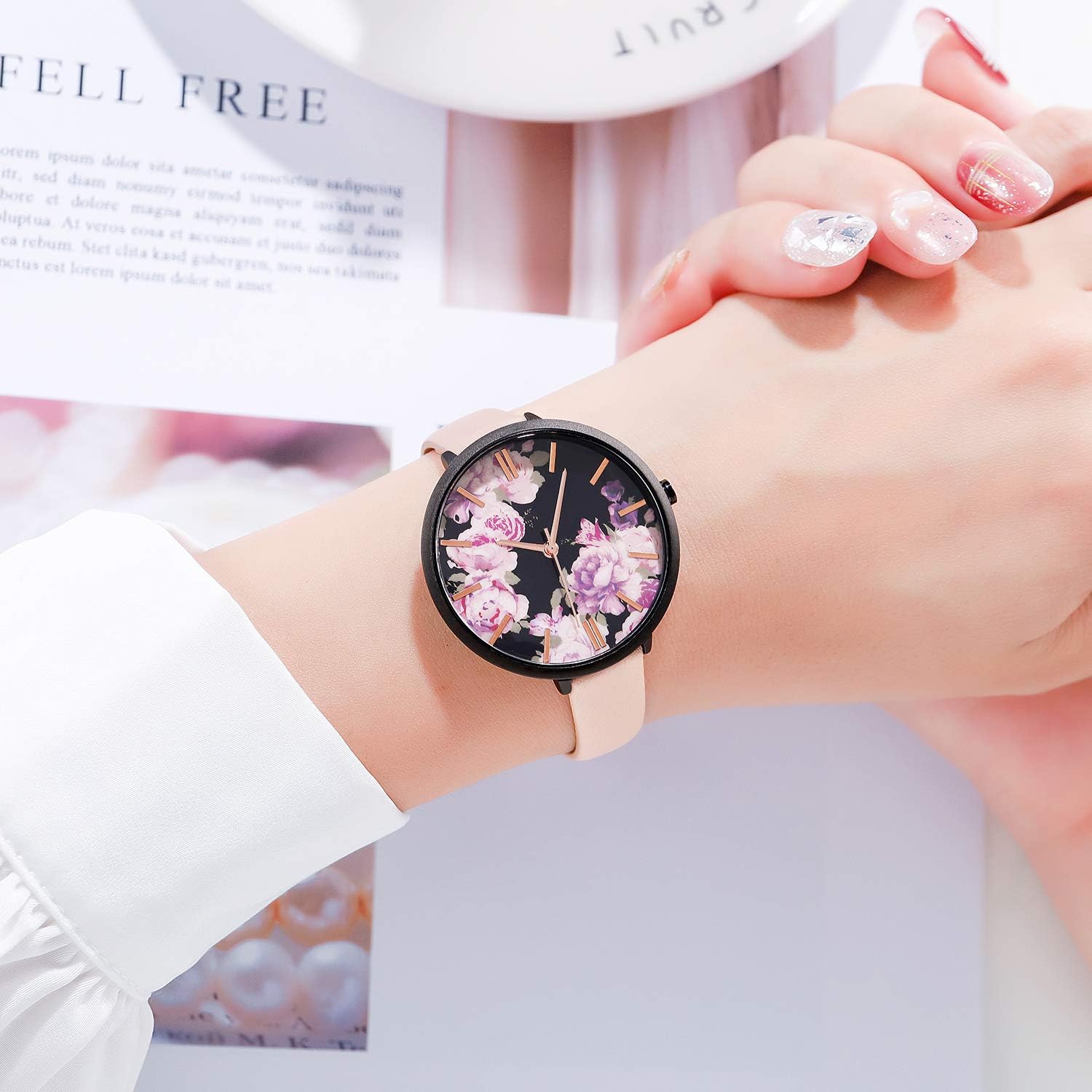 Women's Watches Leather Band Luxury Quartz Watches Waterproof Fashion Creative Wristwatch for Women Ladies