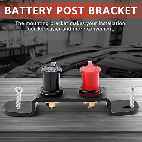 Miniatura 6 de Knoweasy Kit de reubicación de batería de alta resistencia con postes terminales remotos, soporte y cables para automóviles, Can-Am X3, UTV y ATV,