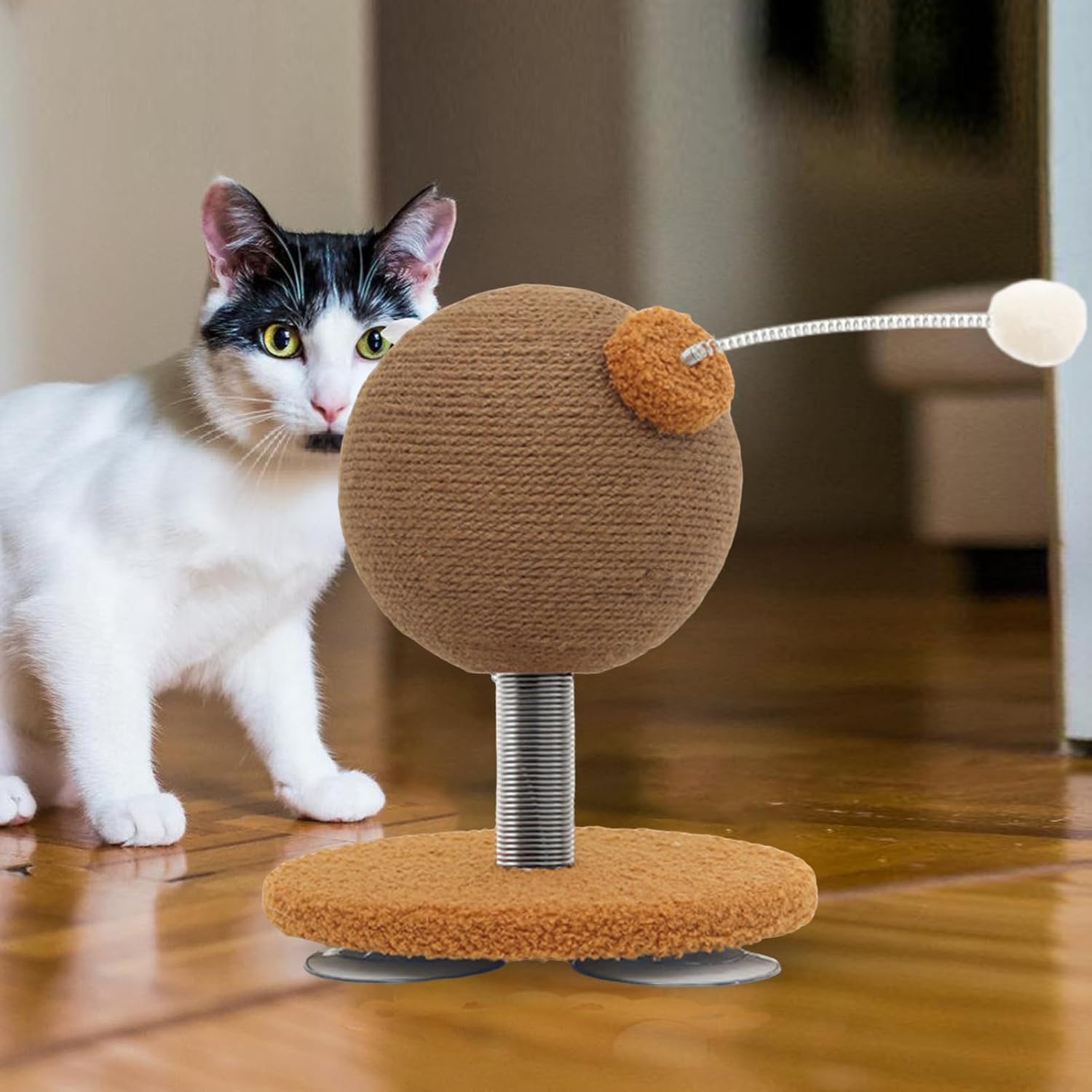 猫用 爪とぎ ボール おもちゃ - 子猫用エクササイズスクラッチャートイ - 多頭飼い・室内用・娯楽・アパート向け知育スクラッチャー