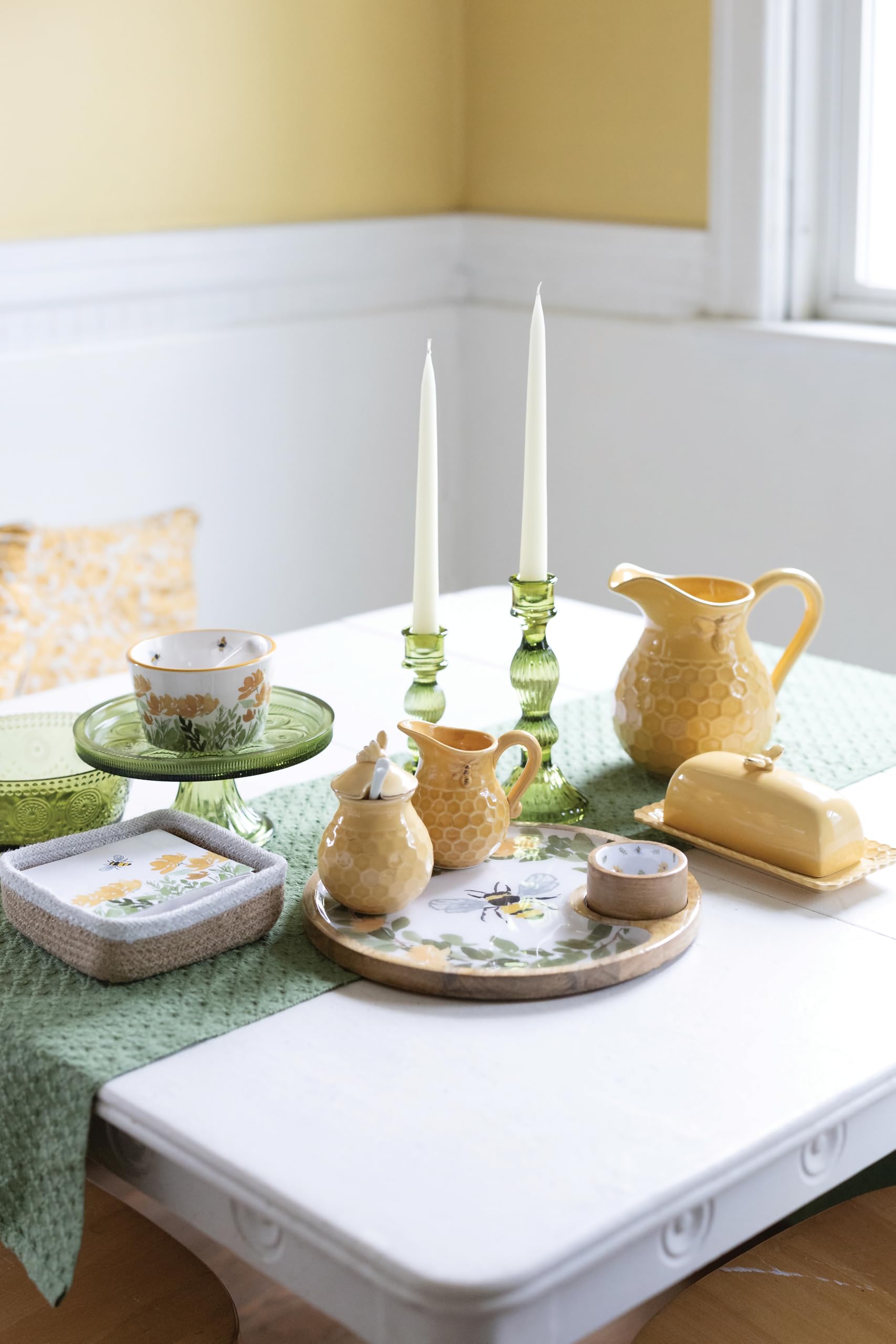 Amazon.com: Boston International Embossed Stoneware Cream and