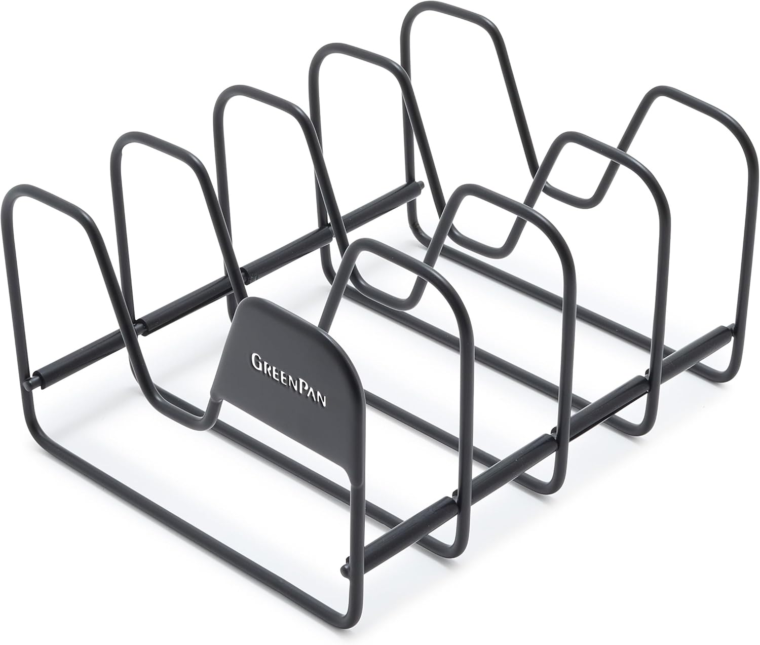 GreenPan Stainless Steel Lid Storage Rack for 4 Covers—Space-Saving & Easy Clean GreenPan Stainless Steel Lid Storage Rack for 4 Covers—Space-Saving & Easy Clean