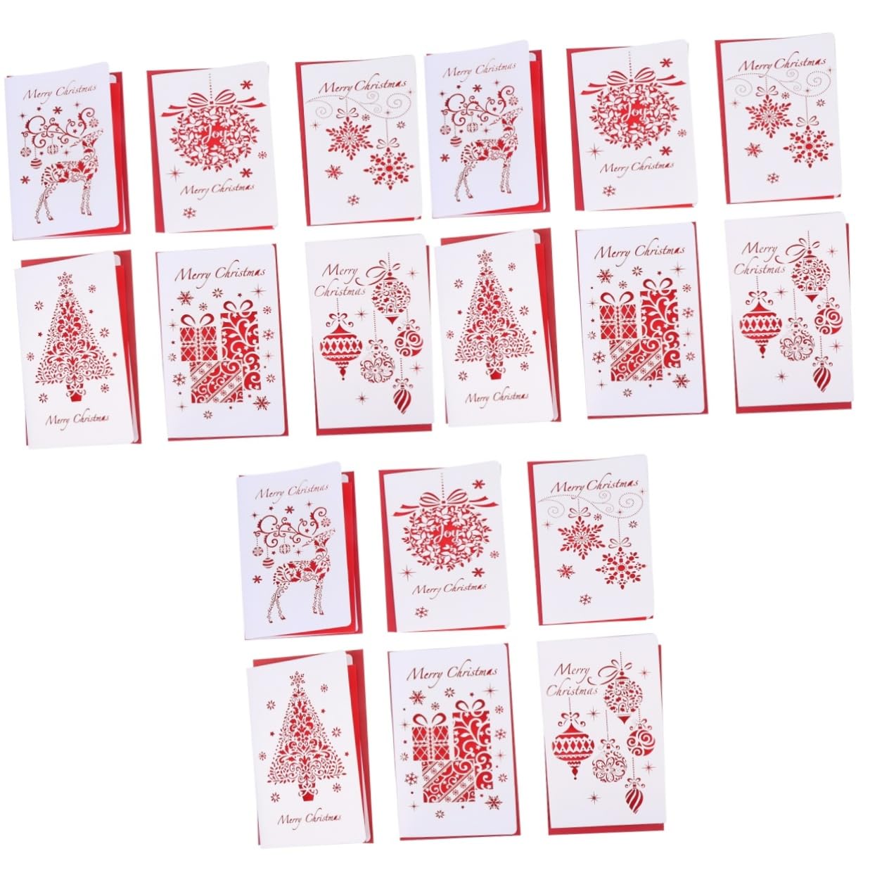 STOBOK 18 Stk Weihnachtskarten Weihnachtsfeier Gefallen 3d-einladungskarten Popup-notizkarten Weihnachts-popup-karten Weihnachtsgrußkarte Feiertagsgrußkarte Wunschkarten Segenskarte Rot