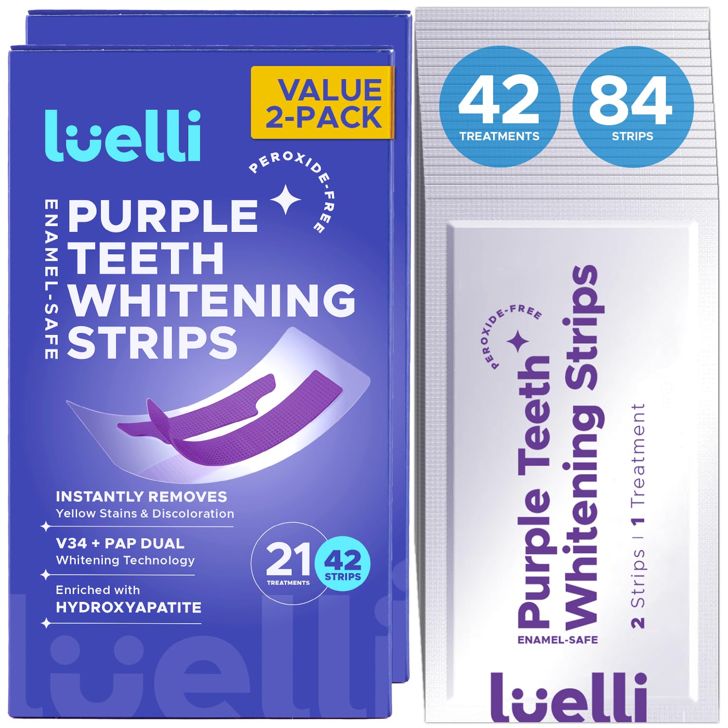 LUELLI Purple Teeth Whitening Strips